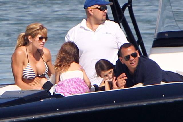 A-Rod, with girlfriend Torrie Wilson and his daughters, in Florida earlier this month